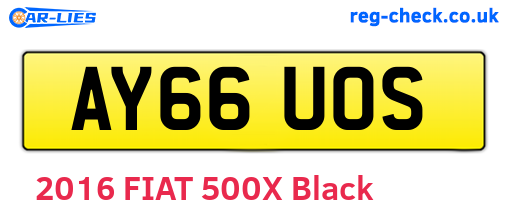 AY66UOS are the vehicle registration plates.