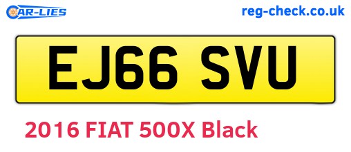 EJ66SVU are the vehicle registration plates.