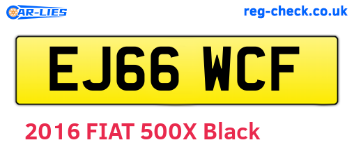 EJ66WCF are the vehicle registration plates.