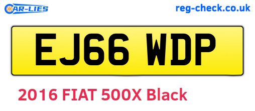 EJ66WDP are the vehicle registration plates.