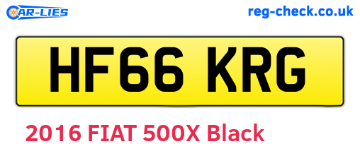 HF66KRG are the vehicle registration plates.