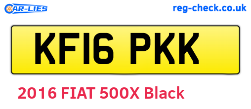 KF16PKK are the vehicle registration plates.
