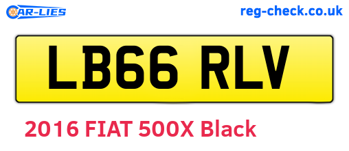 LB66RLV are the vehicle registration plates.
