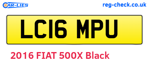 LC16MPU are the vehicle registration plates.