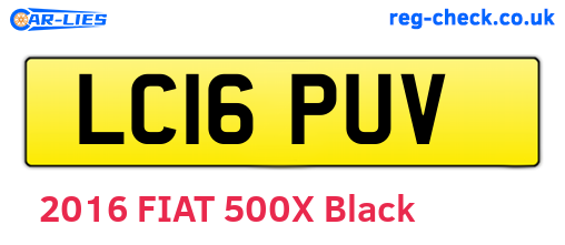 LC16PUV are the vehicle registration plates.