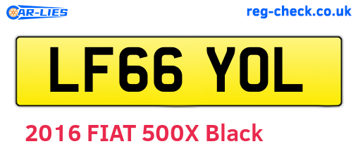 LF66YOL are the vehicle registration plates.
