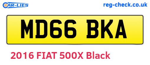 MD66BKA are the vehicle registration plates.