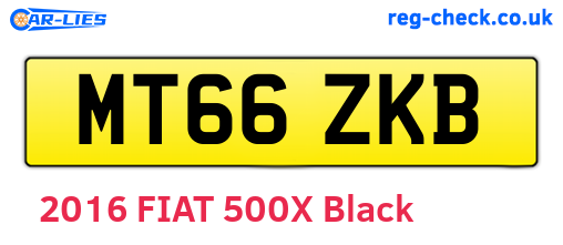 MT66ZKB are the vehicle registration plates.