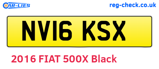 NV16KSX are the vehicle registration plates.
