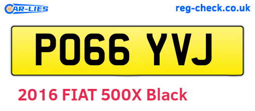 PO66YVJ are the vehicle registration plates.