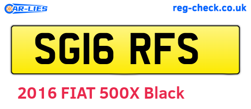 SG16RFS are the vehicle registration plates.