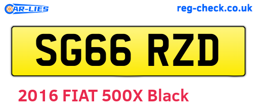 SG66RZD are the vehicle registration plates.