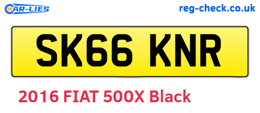 SK66KNR are the vehicle registration plates.