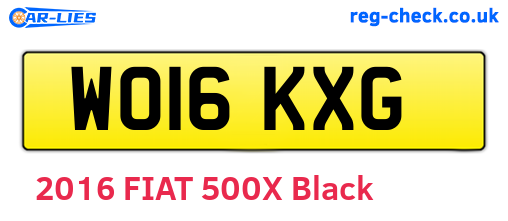 WO16KXG are the vehicle registration plates.
