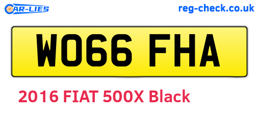 WO66FHA are the vehicle registration plates.