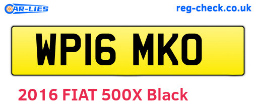 WP16MKO are the vehicle registration plates.