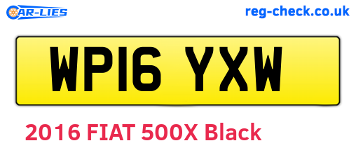 WP16YXW are the vehicle registration plates.