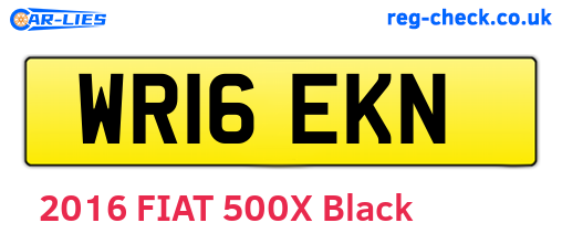WR16EKN are the vehicle registration plates.