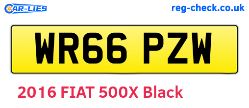 WR66PZW are the vehicle registration plates.