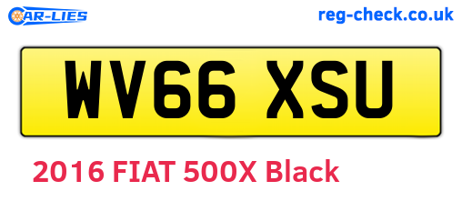 WV66XSU are the vehicle registration plates.