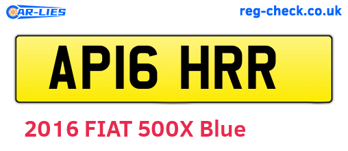 AP16HRR are the vehicle registration plates.
