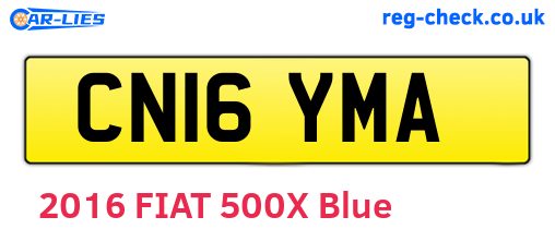 CN16YMA are the vehicle registration plates.