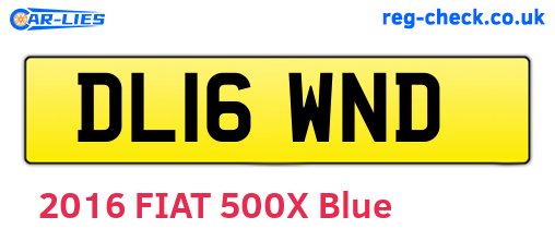 DL16WND are the vehicle registration plates.