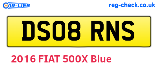 DS08RNS are the vehicle registration plates.