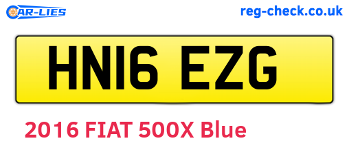 HN16EZG are the vehicle registration plates.