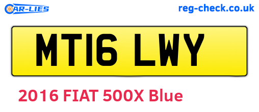 MT16LWY are the vehicle registration plates.