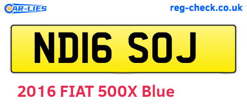ND16SOJ are the vehicle registration plates.