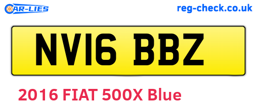 NV16BBZ are the vehicle registration plates.
