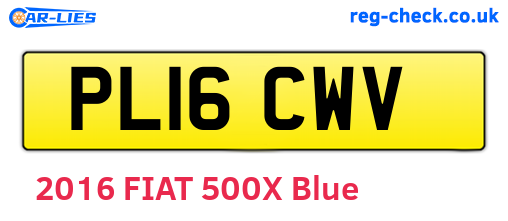 PL16CWV are the vehicle registration plates.