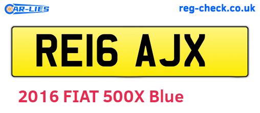 RE16AJX are the vehicle registration plates.