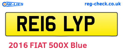 RE16LYP are the vehicle registration plates.