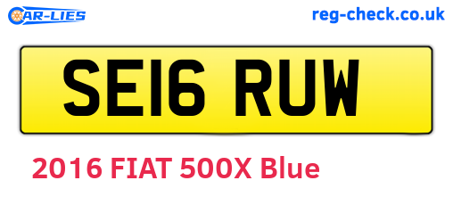 SE16RUW are the vehicle registration plates.