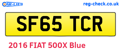 SF65TCR are the vehicle registration plates.