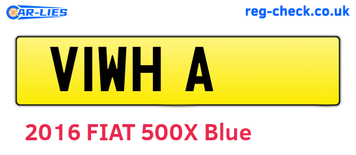 V1WHA are the vehicle registration plates.