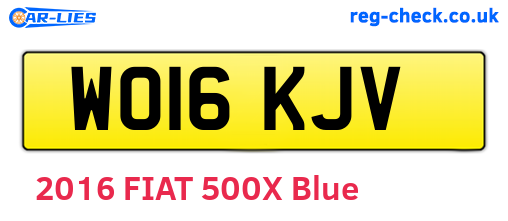 WO16KJV are the vehicle registration plates.