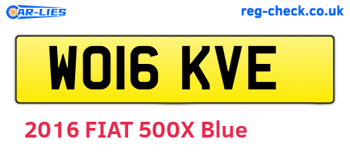 WO16KVE are the vehicle registration plates.