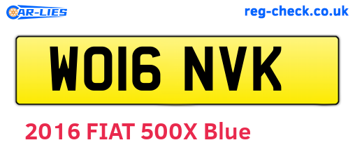 WO16NVK are the vehicle registration plates.