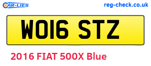WO16STZ are the vehicle registration plates.