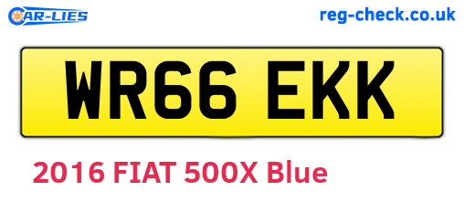WR66EKK are the vehicle registration plates.