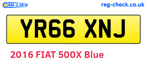 YR66XNJ are the vehicle registration plates.