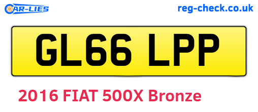 GL66LPP are the vehicle registration plates.