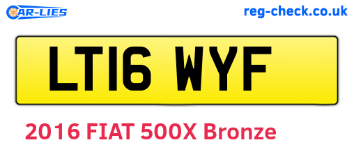 LT16WYF are the vehicle registration plates.