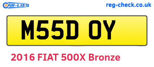 M55DOY are the vehicle registration plates.