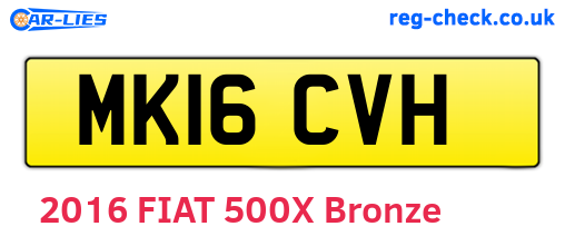 MK16CVH are the vehicle registration plates.