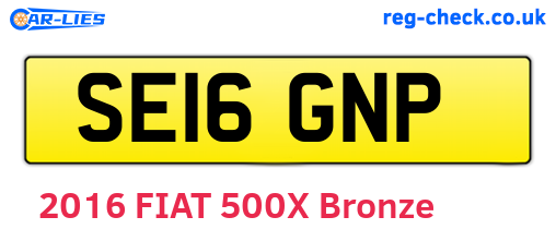SE16GNP are the vehicle registration plates.