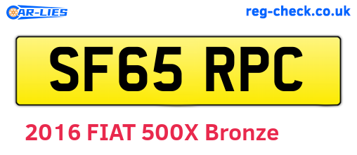 SF65RPC are the vehicle registration plates.